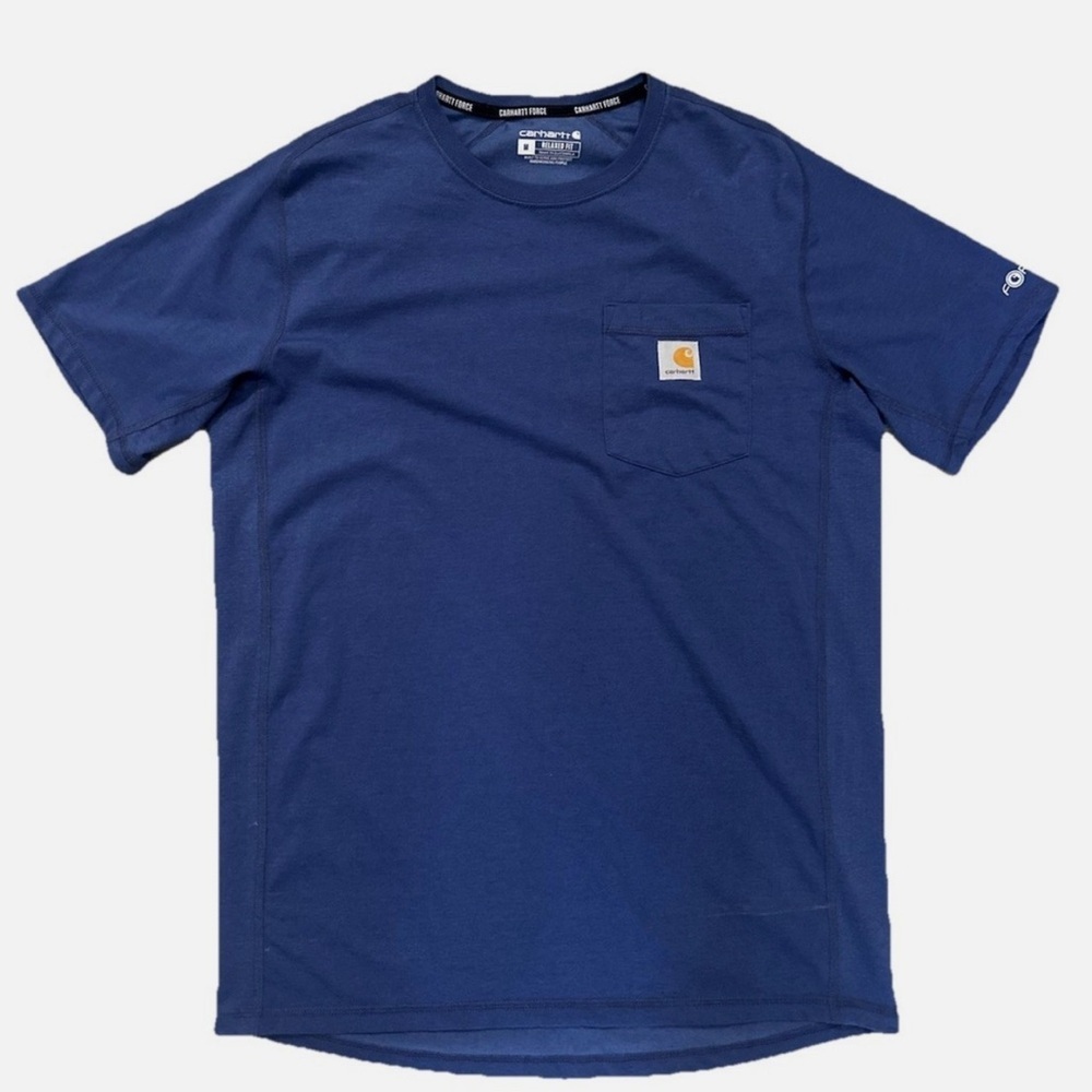 Carhartt Force Navy Blue Relaxed Fit
Pocket t Shirt Size M
